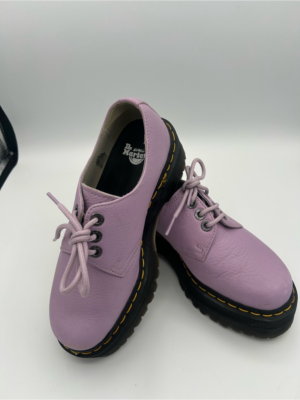 Dr Martens 1461 Quad II Lilac Platform Shoes Unisex W7 M6